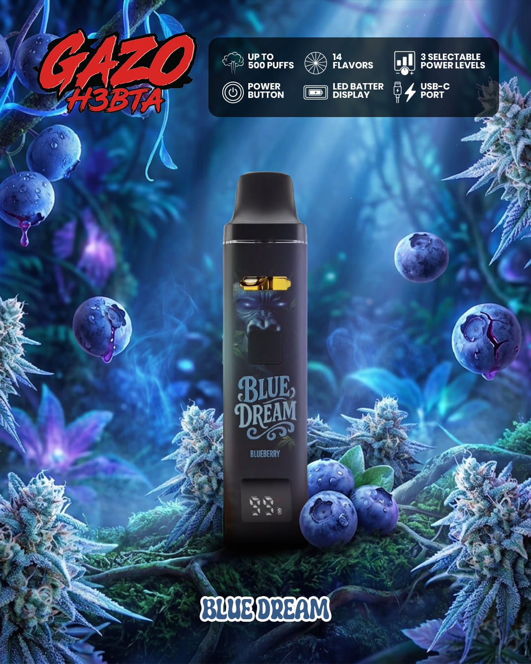 GAZO Pro Blue Dream – Gzuz H3BTA Vape