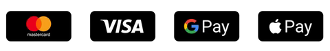 Zahlungsarten: Mastercard, Visa, Google Pay, Apple Pay